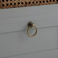 CARO-Möbel Nachttisch PADMA Mit 2 Schubladen Und Wiener Geflecht, Grau -Sideboards Verkäufe 95337 6