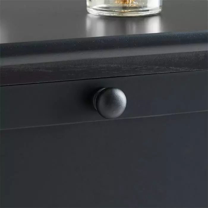 CARO-Möbel Nachttisch ROSHNI Mit 3 Schubladen Und Wiener Geflecht, Schwarz 6 CARO-Möbel Nachttisch ROSHNI Mit 3 Schubladen Und Wiener Geflecht, Schwarz – Bild 6