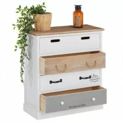 CARO-Möbel Kommode SALVA Mit 4 Breiten Schubladen 8 CARO-Möbel Kommode SALVA Mit 4 Breiten Schubladen -Sideboards Verkäufe 95366 2