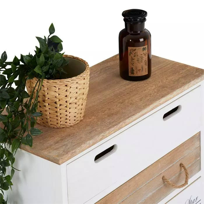 CARO-Möbel Kommode SALVA Mit 4 Breiten Schubladen 4 CARO-Möbel Kommode SALVA Mit 4 Breiten Schubladen – Bild 4