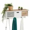 CARO-Möbel Wandgarderobe SALVA Mit Haken Und 3 Schubkästen