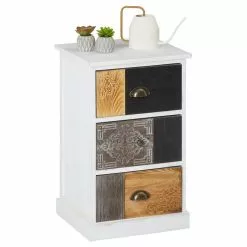 CARO-Möbel Kommode CARA Mit 3 Schubladen In Vintage Optik