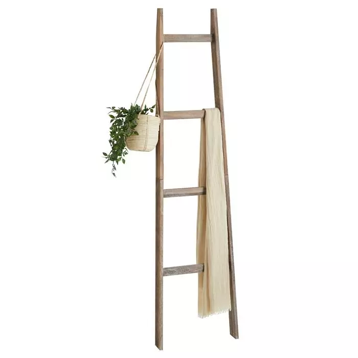 CARO-Möbel Leiterregal ESCALA In Dunkelbraun 1 CARO-Möbel Leiterregal ESCALA In Dunkelbraun