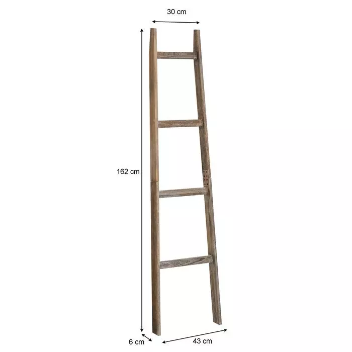 CARO-Möbel Leiterregal ESCALA In Dunkelbraun 6 CARO-Möbel Leiterregal ESCALA In Dunkelbraun – Bild 6