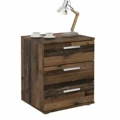 CARO-Möbel Nachttisch MARIELLA Old Style Mit 3 Schubladen