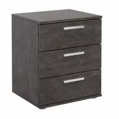 CARO-Möbel Nachttisch MARIELLA In Beton Dunkel Mit 3 Schubladen -Sideboards Verkäufe 95422 2