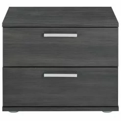 CARO-Möbel Nachttisch MAXIMA In Esche Grau Mit 2 Schubladen -Sideboards Verkäufe 95432 1 N