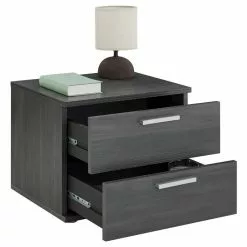 CARO-Möbel Nachttisch MAXIMA In Esche Grau Mit 2 Schubladen -Sideboards Verkäufe 95432 2 N