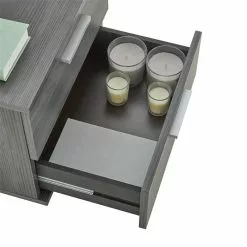 CARO-Möbel Nachttisch MAXIMA In Esche Grau Mit 2 Schubladen -Sideboards Verkäufe 95432 4 N