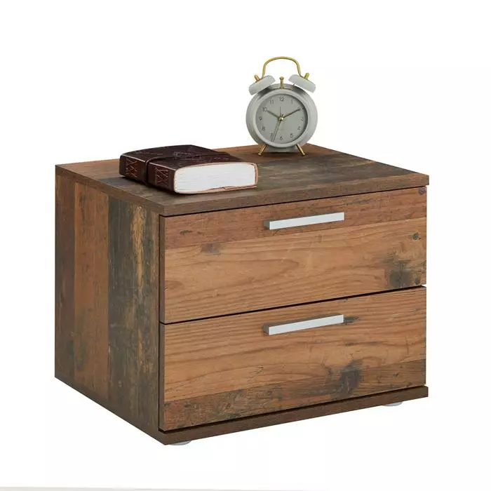 CARO-Möbel Nachttisch MAXIMA In Old Style Mit 2 Schubladen 1 CARO-Möbel Nachttisch MAXIMA In Old Style Mit 2 Schubladen