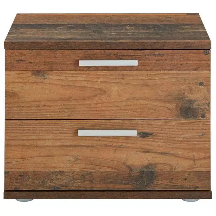 CARO-Möbel Nachttisch MAXIMA In Old Style Mit 2 Schubladen 3 CARO-Möbel Nachttisch MAXIMA In Old Style Mit 2 Schubladen – Bild 3