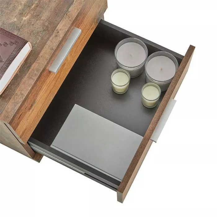 CARO-Möbel Nachttisch MAXIMA In Old Style Mit 2 Schubladen 5 CARO-Möbel Nachttisch MAXIMA In Old Style Mit 2 Schubladen – Bild 5