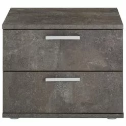 CARO-Möbel Nachttisch MAXIMA In Beton Dunkel Mit 2 Schubladen -Sideboards Verkäufe 95435 1 N