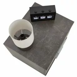 CARO-Möbel Nachttisch MAXIMA In Beton Dunkel Mit 2 Schubladen -Sideboards Verkäufe 95435 3 N