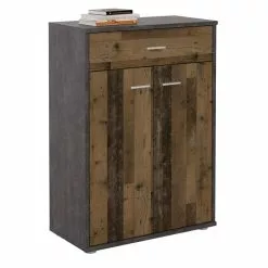CARO-Möbel Kommode TOMMY Beton Dunkel/Old Style Mit Schublade