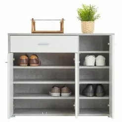 CARO-Möbel Schuhschrank DEUSTO In Betonoptik/weiß -Sideboards Verkäufe 95438 2 N