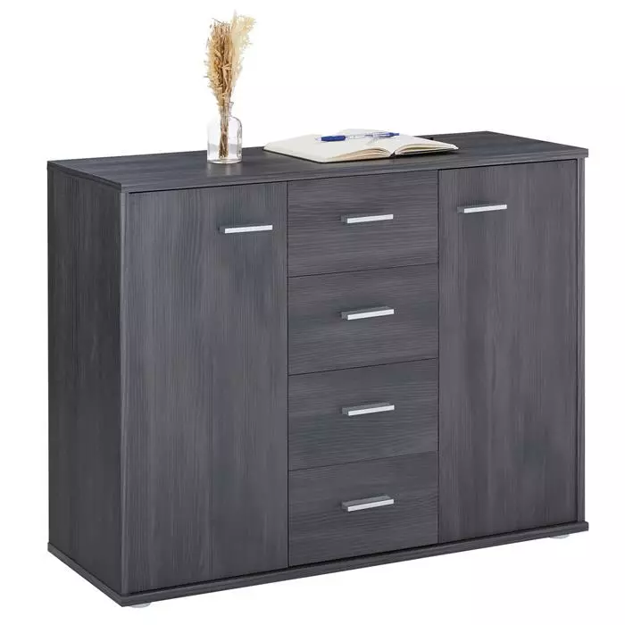 CARO-Möbel Sideboard JAMIE In Esche Grau 1 CARO-Möbel Sideboard JAMIE In Esche Grau