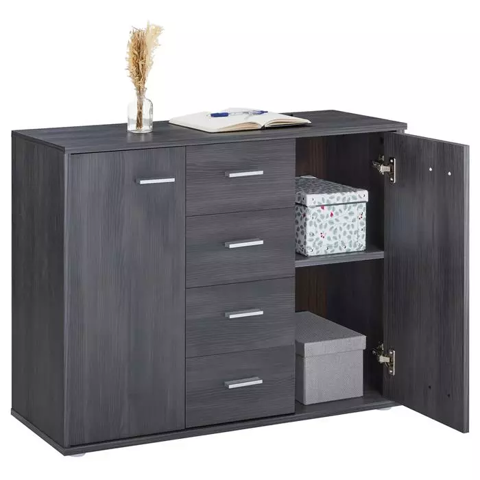 CARO-Möbel Sideboard JAMIE In Esche Grau 4 CARO-Möbel Sideboard JAMIE In Esche Grau – Bild 4