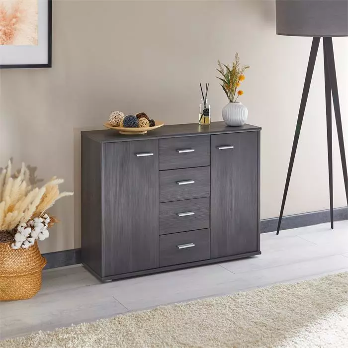 CARO-Möbel Sideboard JAMIE In Esche Grau 2 CARO-Möbel Sideboard JAMIE In Esche Grau – Bild 2