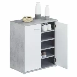 CARO-Möbel Schuhschrank LENNIS 2 Türen In Betonoptik/weiß -Sideboards Verkäufe 95450 2