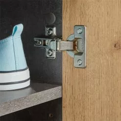 CARO-Möbel Schuhschrank LENNIS 2 Türen In Beton Dunkel/Wotan Eiche -Sideboards Verkäufe 95451 4