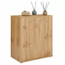 CARO-Möbel Schuhschrank LENNIS 2 Türen In Wotan Eiche