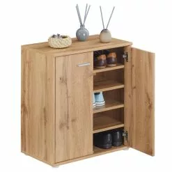 CARO-Möbel Schuhschrank LENNIS 2 Türen In Wotan Eiche -Sideboards Verkäufe 95452 2