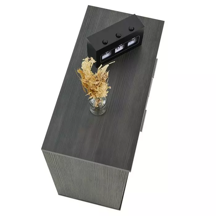 CARO-Möbel Kommode LOCARNO 2 Türen, 2 Schubladen In Esche Grau 6 CARO-Möbel Kommode LOCARNO 2 Türen, 2 Schubladen In Esche Grau – Bild 6