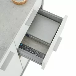 CARO-Möbel Kommode LOCARNO 2 Türen, 2 Schubladen In Betonoptik/weiß -Sideboards Verkäufe 95456 4 N