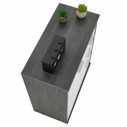 CARO-Möbel Kommode LOCARNO 2 Türen, 2 Schubladen In Esche Grau/weiß 10 CARO-Möbel Kommode LOCARNO 2 Türen, 2 Schubladen In Esche Grau/weiß -Sideboards Verkäufe 95460 4 N