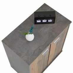 CARO-Möbel Schuhschrank LENNIS 2 Türen In Old Style/Beton Dunkel -Sideboards Verkäufe 95470 4