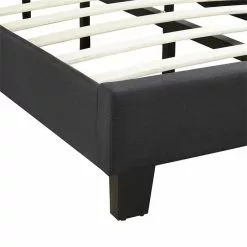 CARO-Möbel Polsterbett GLACE 90x200 Cm, LED Beleuchtung, Stoff Schwarz -Sideboards Verkäufe 95521 3