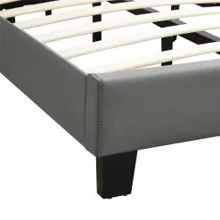 CARO-Möbel Polsterbett BENITO 90x200 Cm, LED Beleuchtung, Kunstleder Grau -Sideboards Verkäufe 95524 3