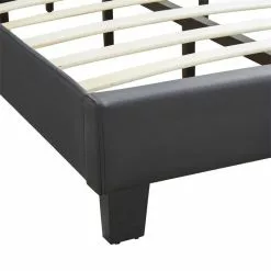 CARO-Möbel Polsterbett BENITO 90x200 Cm, LED Beleuchtung, Kunstleder Schwarz -Sideboards Verkäufe 95525 3