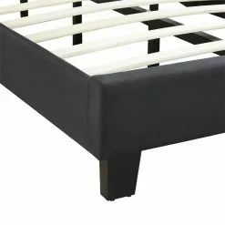 CARO-Möbel Polsterbett POWELL 120x200 Cm Mit LED Beleuchtung, Stoff Schwarz 9 CARO-Möbel Polsterbett POWELL 120x200 Cm Mit LED Beleuchtung, Stoff Schwarz -Sideboards Verkäufe 95528 4