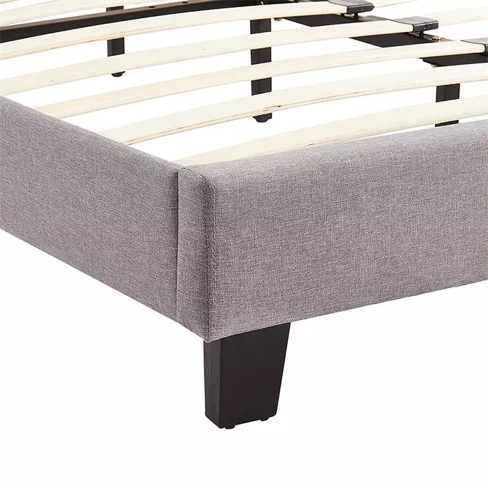 CARO-Möbel Polsterbett LEXINGTON 140x200 Cm, LED Beleuchtung, Stoff Grau 5 CARO-Möbel Polsterbett LEXINGTON 140x200 Cm, LED Beleuchtung, Stoff Grau – Bild 5