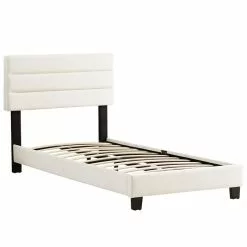 CARO-Möbel Polsterbett TUCSON 90x200 Cm, Stoff Weiß -Sideboards Verkäufe 95541 2