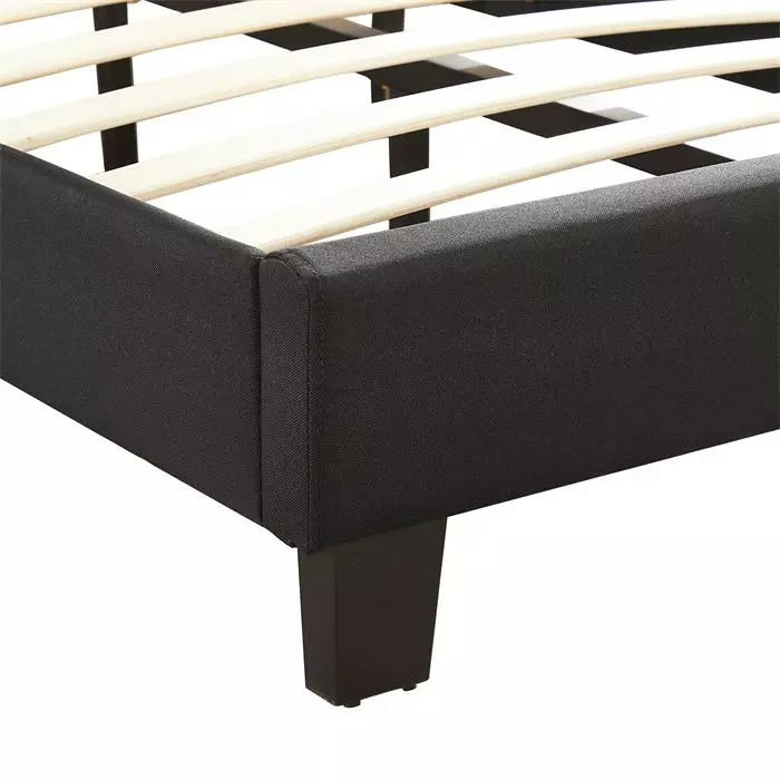 CARO-Möbel Polsterbett TUCSON 90x200 Cm, Stoff Schwarz 4 CARO-Möbel Polsterbett TUCSON 90x200 Cm, Stoff Schwarz – Bild 4