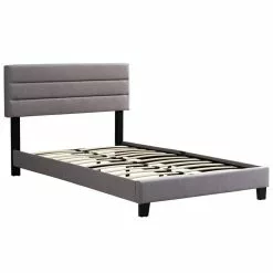 CARO-Möbel Polsterbett WASHINGTON 120x200 Cm, Stoff Grau -Sideboards Verkäufe 95547 2