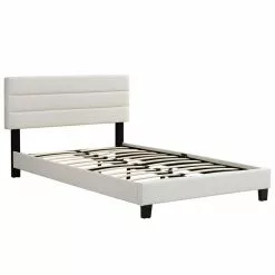 CARO-Möbel Polsterbett GREENPORT 120x200 Cm, Kunstleder Weiß 7 CARO-Möbel Polsterbett GREENPORT 120x200 Cm, Kunstleder Weiß -Sideboards Verkäufe 95552 1