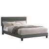 CARO-Möbel Polsterbett BEDFORD 140x200 Cm, Kunstleder In Grau