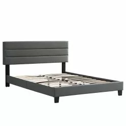 CARO-Möbel Polsterbett BEDFORD 140x200 Cm, Kunstleder In Grau 8 CARO-Möbel Polsterbett BEDFORD 140x200 Cm, Kunstleder In Grau -Sideboards Verkäufe 95558 1