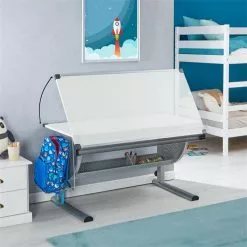 CARO-Möbel Kinderschreibtisch SARI, Neigbar Und Höhenverstellbar In Weiß/alu -Sideboards Verkäufe 95561 AC2