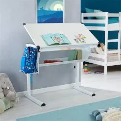 CARO-Möbel Kinderschreibtisch SARI, Neigbar Und Höhenverstellbar In Weiß/weiß -Sideboards Verkäufe 95562 AC4
