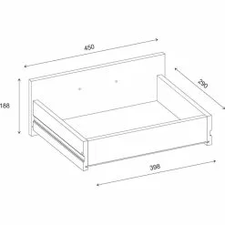 CARO-Möbel Kommode CHICAGO Weiß, 4 Schubladen -Sideboards Verkäufe V CHICAGO schubladen abmessungen
